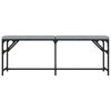 vidaXL Dining Bench Light Grey 124x32x45 cm Steel and Fabric
