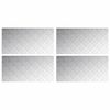 vidaXL Stair Tread 4 pcs 100 x 50 cm Silver Aluminium Rectangular