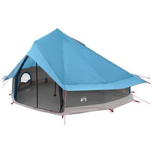 vidaXL Tipi Tent with Roof Blue 700 x 700 x 395 cm Polyester and Steel