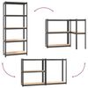 vidaXL 5-Layer Shelves 3 pcs Anthracite Steel&Engineered Wood