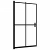 vidaXL Folding Shower Enclosure ESG 120x140 cm Black
