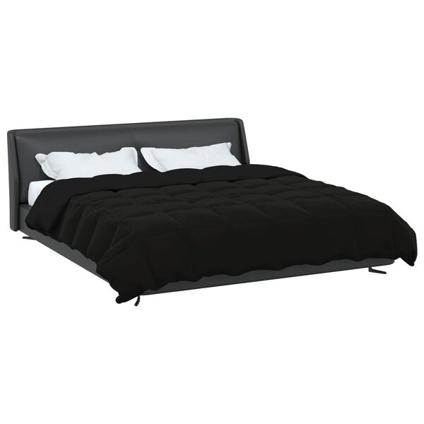 vidaXL Winter Duvet Quilted Black 200 x 240 cm Microfiber