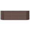 vidaXL Garden Raised Bed Galvanised Steel 224x80x68 cm Brown