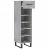vidaXL Shoe Cabinet Concrete Grey 30x35x105 cm Engineered Wood