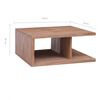 vidaXL Coffee Table 70x70x30 cm Solid Teak Wood