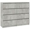 vidaXL Drawer Sideboard Concrete Grey 120x35x99 cm Engineered Wood