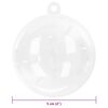 vidaXL Christmas Bauble Set 200 pcs Transparent Ø 5 cm