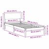 vidaXL Bed frame Brown and dark grey 90 x 190 cm Solid pine wood