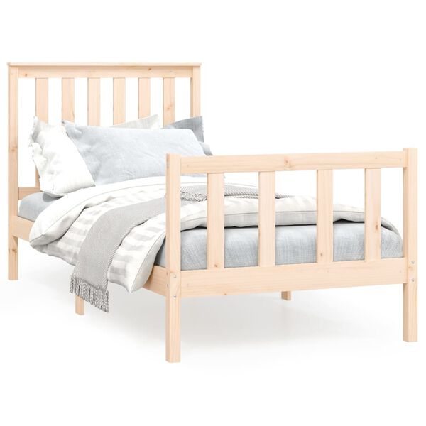 vidaXL Bed Frame without Mattress 90x200 cm Solid Wood Pine