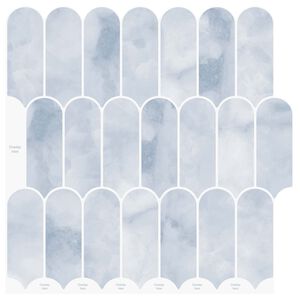 vidaXL Feather Tile 10 pcs Light Blue 30 x 30 cm Polyurethane and PET
