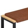vidaXL Bench Cushion Faux Leather Brown Depth 35 cm
