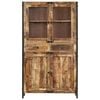 vidaXL Highboard 100x40x175 cm Solid Rough Wood Mango