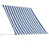 vidaXL Retractable Awning 100x150 cm Blue and White