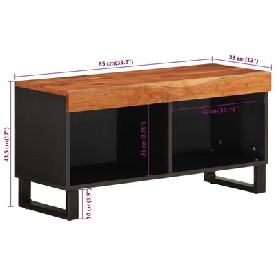 vidaXL TV Cabinet 85x33x43.5 cm Solid Wood Acacia