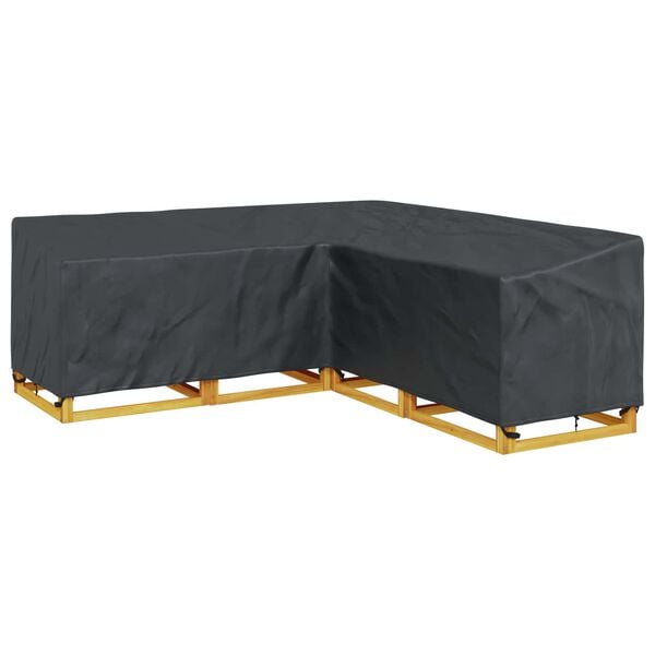 vidaXL Furniture Cover Black 235 x 235 x 80 cm 600D Oxford Fbric