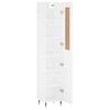 vidaXL Highboard High Gloss White 34.5x34x180 cm Engineered Wood