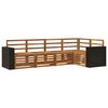 vidaXL Sectional Sofa Set 5 pcs Natural Solid Acacia Wood