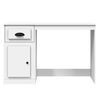 vidaXL Desk with Drawer White 115x50x75 cm Engineered Wood