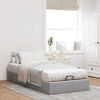 vidaXL Ottoman Bed Frame without Mattress Light Grey Single Fabric