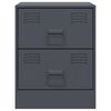 vidaXL Bedside Cabinet Anthracite 34.5x39x44 cm Steel