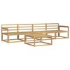 vidaXL Outdoor Sofa Set 5 pcs White 79 x 79 x 37 cm Solid Acacia Wood