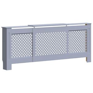 vidaXL MDF Radiator Cover Grey 205 cm