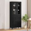 vidaXL Highboard Black Oak 69.5 x 34 x 180 cm Engineered Wood