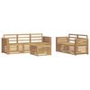 vidaXL Outdoor Sofa Set 6 pcs White Solid Acacia Wood