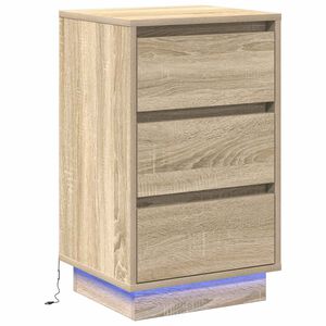 vidaXL Bedside Cabinet Sonoma Oak 39 x 34.5 x 65 cm Engineered wood