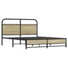 vidaXL Bed Frame without Mattress 150x200 cm King Size Sonoma Oak Engineered Wood