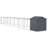 vidaXL Chicken Cage with Run Anthracite 117x813x123 cm Galvanised Steel