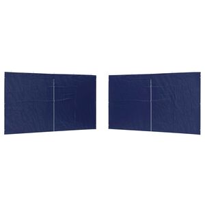 vidaXL Party Tent Sidewall 2 pcs Blue 400 x 195 cm PE and Steel