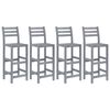 vidaXL 5 Piece Outdoor Bar Set Grey Solid Acacia Wood