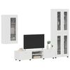 vidaXL TV Cabinet Set FLORIN High Gloss White Engineered Wood