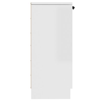 vidaXL Sideboard High Gloss White 30x30x70 cm Engineered Wood