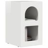 vidaXL Bedside Table High Gloss White 29.5 x 35 x 50 cm