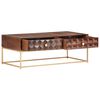 vidaXL Coffee Table 112x50x40 cm Solid Mango Wood