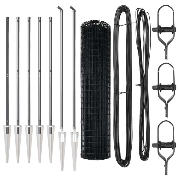 vidaXL Fence with Posts Grey 1.2 x 10 m Steel