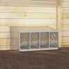 vidaXL Chicken Nesting Box with 4 Compartments Galvanized Silver Metal