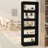 vidaXL Book Cabinet/Room Divider Black 60x30x166 cm Engineered Wood