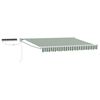 vidaXL Electric Retractable Awning Green and White 3.5 x 2.5 m