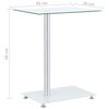 vidaXL U-Shaped Side Table Transparent 45x30x58 cm Tempered Glass