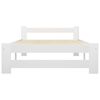 vidaXL Bed Frame without Mattress White Solid Pine Wood 90x200 cm