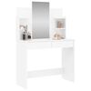vidaXL Dressing Table with Mirror High Gloss White 96x39x142 cm
