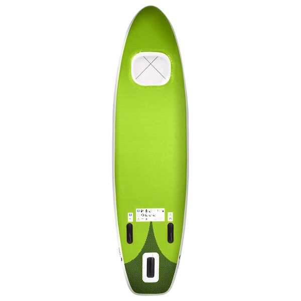 vidaXL Inflatable Stand Up Paddle Board Set Green 360x81x10 cm