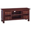 vidaXL TV Cabinet Classical Brown 100x30x45 cm Solid Mahogany Wood