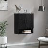 vidaXL Wall-Mounted Cabinet Black Oak 60 x 31 x 70 cm Engineered Wood