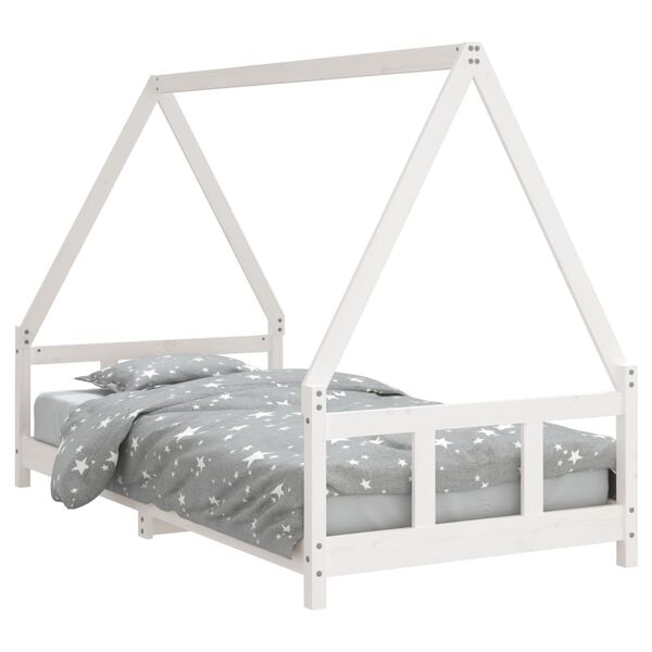 vidaXL Kids Bed Frame White 90x190 cm Solid Wood Pine