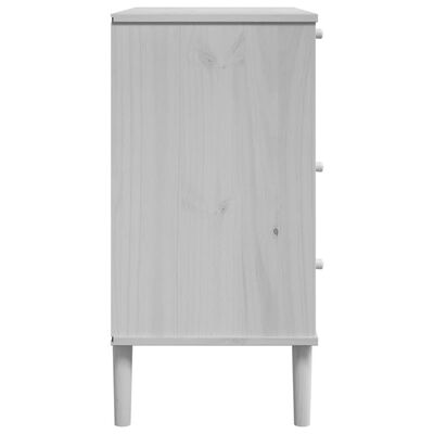 vidaXL Drawer Cabinet SENJA Rattan Look White 80x40x80 cm Solid Wood Pine