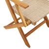 vidaXL 3 Piece Bistro Set Beige Poly Rattan and Solid Wood